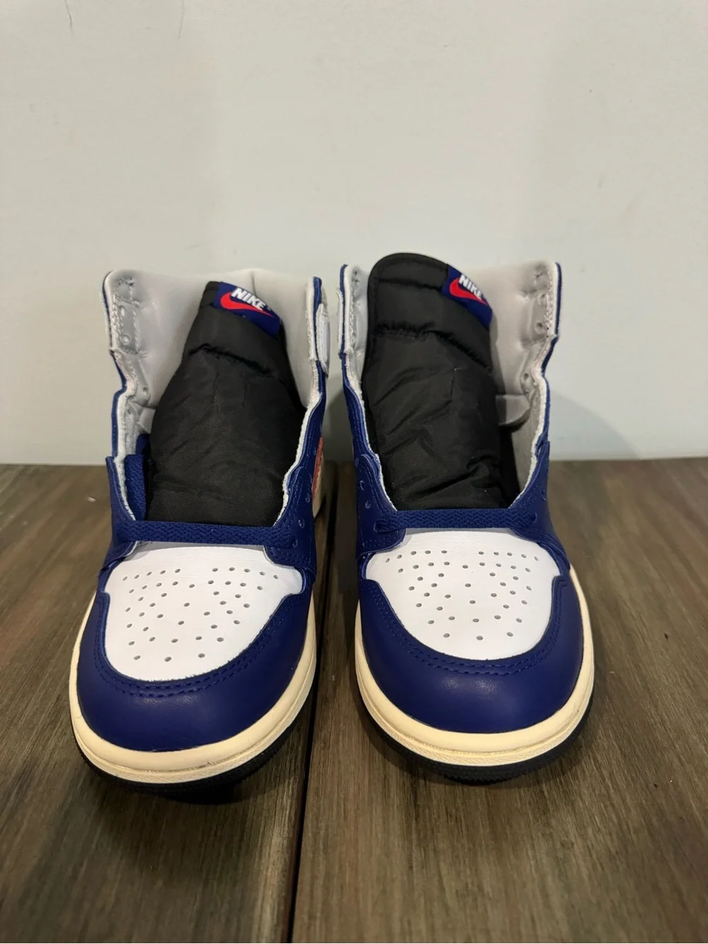 NIKE AIR JORDAN 1 RETRO HIGH OG RARE AIR DEEP ROYAL BLUE SHOES